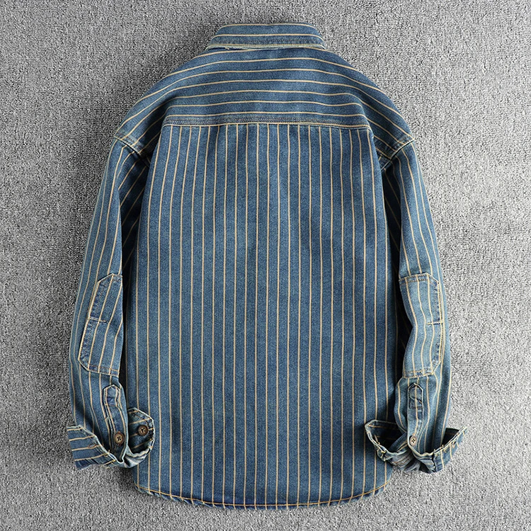 Retro Denim Cargo Shirt