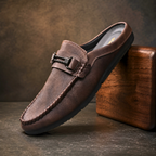 Men's Leather Half Slippers