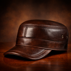 British Vintage Leather Cap