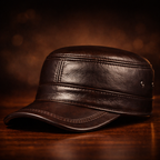 British Vintage Leather Cap