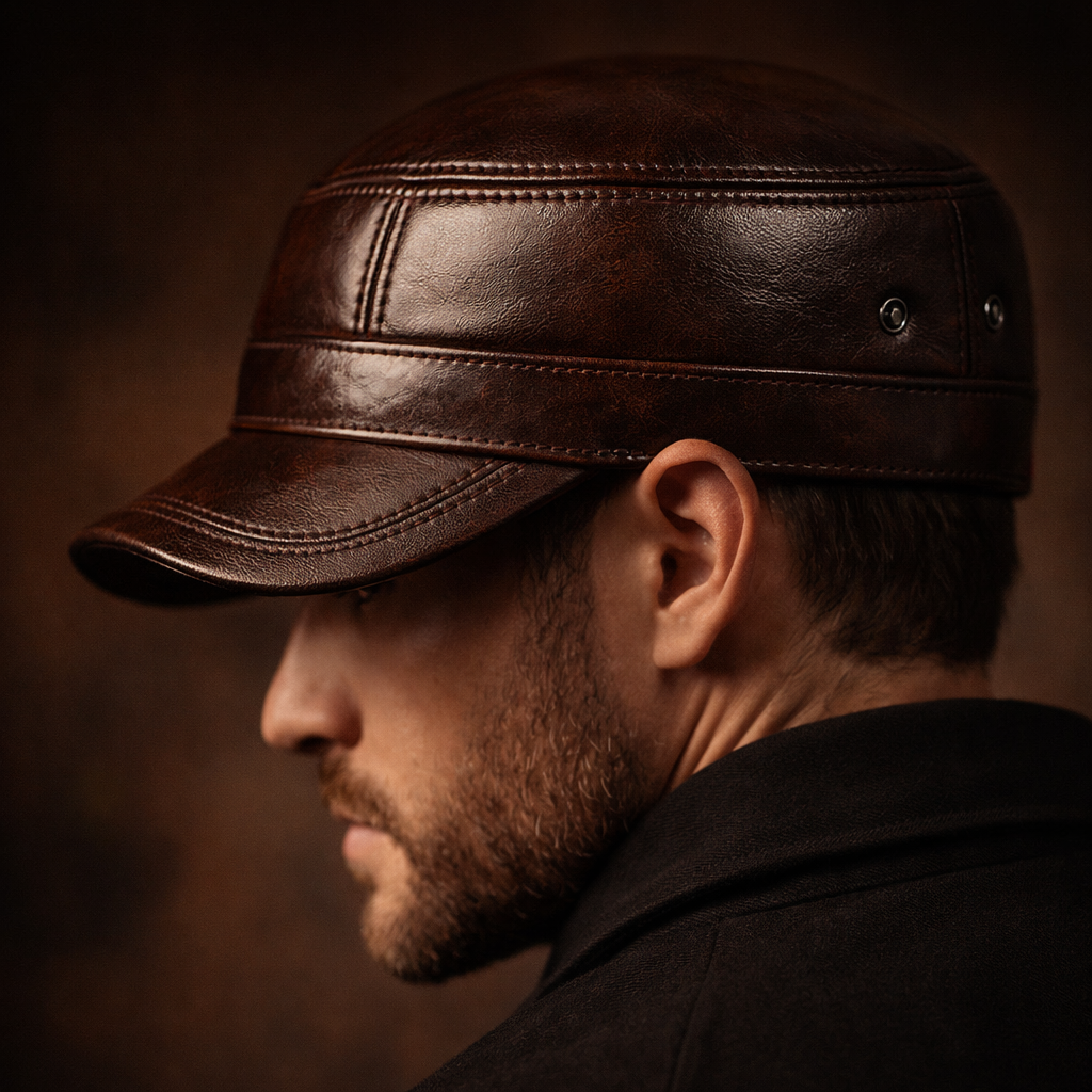 British Vintage Leather Cap