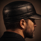British Vintage Leather Cap