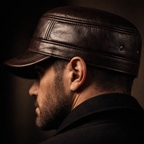 British Vintage Leather Cap