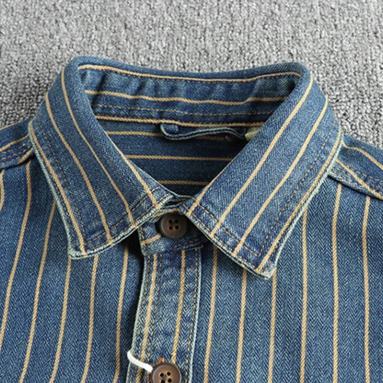 Retro Denim Cargo Shirt