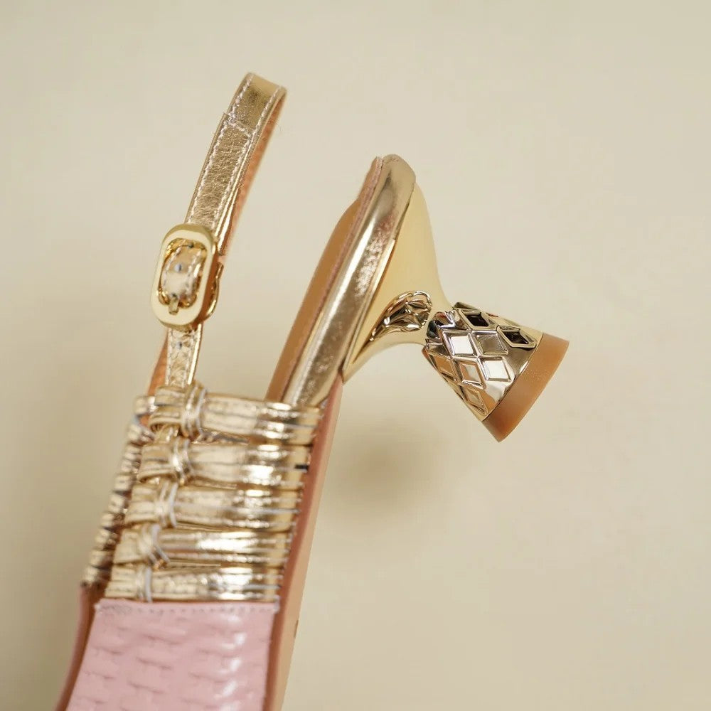 Handmade Leather Heel Sandals