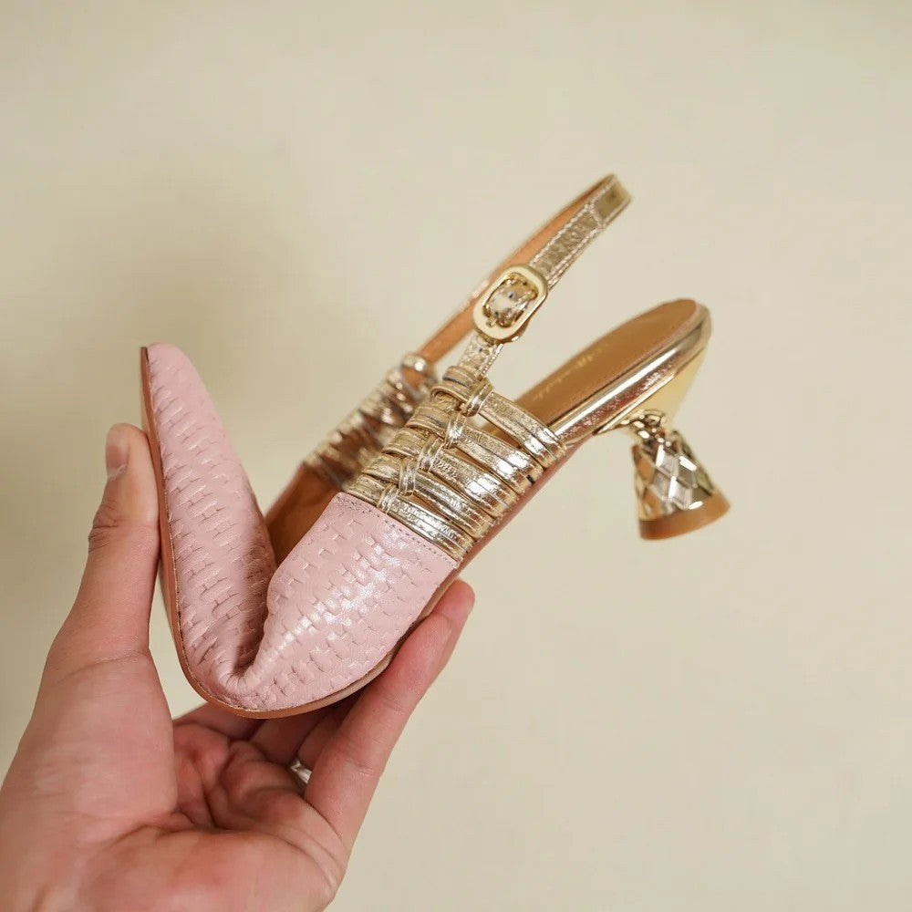 Handmade Leather Heel Sandals