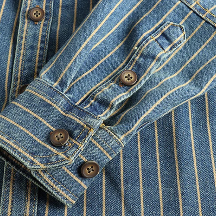 Retro Denim Cargo Shirt