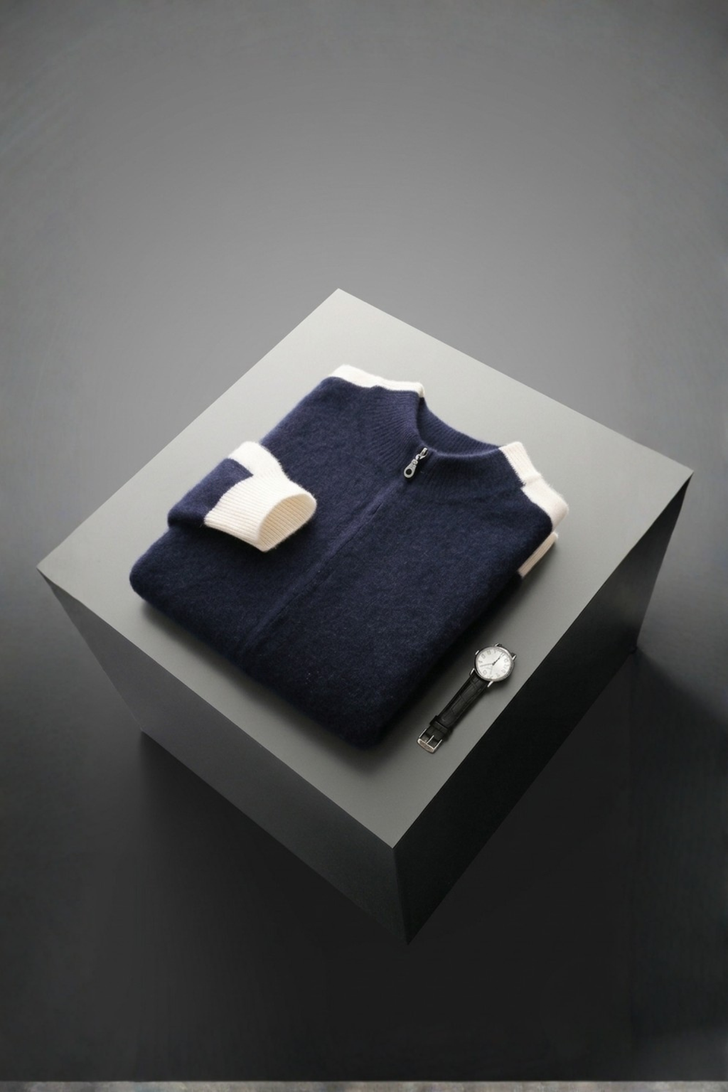 Merino Wool Zip Cardigan