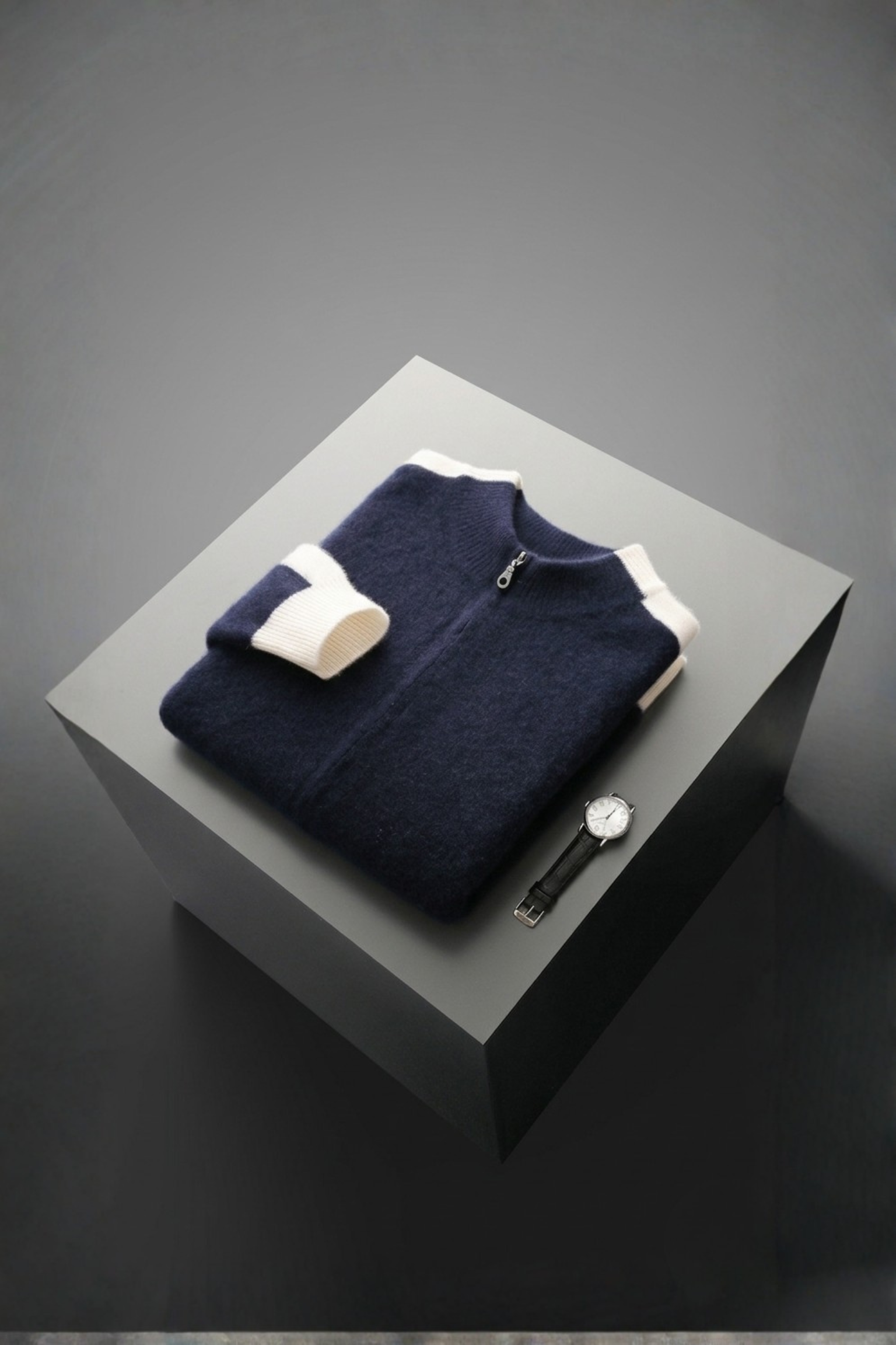 Merino Wool Zip Cardigan