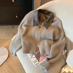 Fitted Knit Bomber Jacket