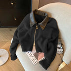 Fitted Knit Bomber Jacket