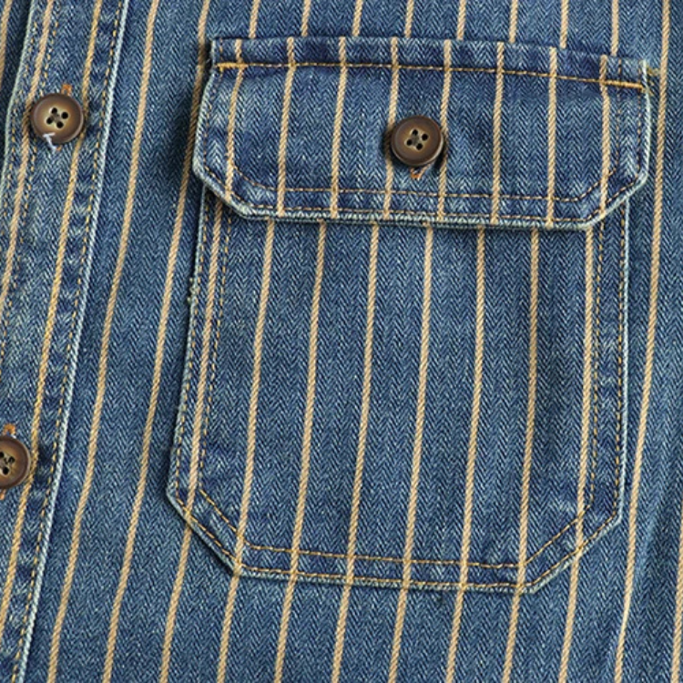 Retro Denim Cargo Shirt