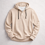 Waffle Knit Henley Hoodie