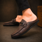 Men's Leather Half Slippers