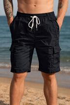 Linen Cargo Shorts