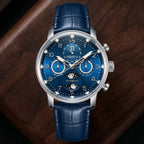 Moon Phase Leather Watch