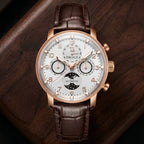 Moon Phase Leather Watch