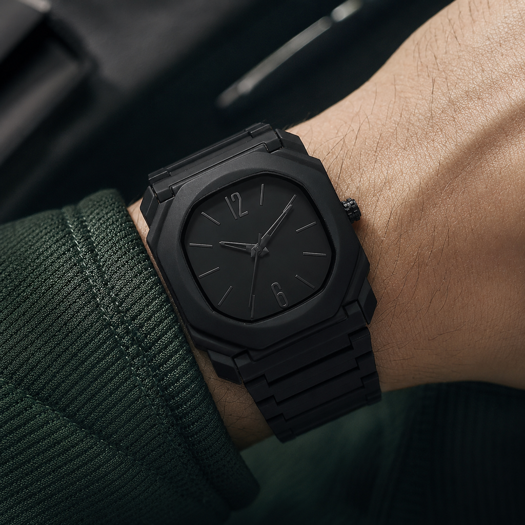 Trendy Drip Oil Strap Watch