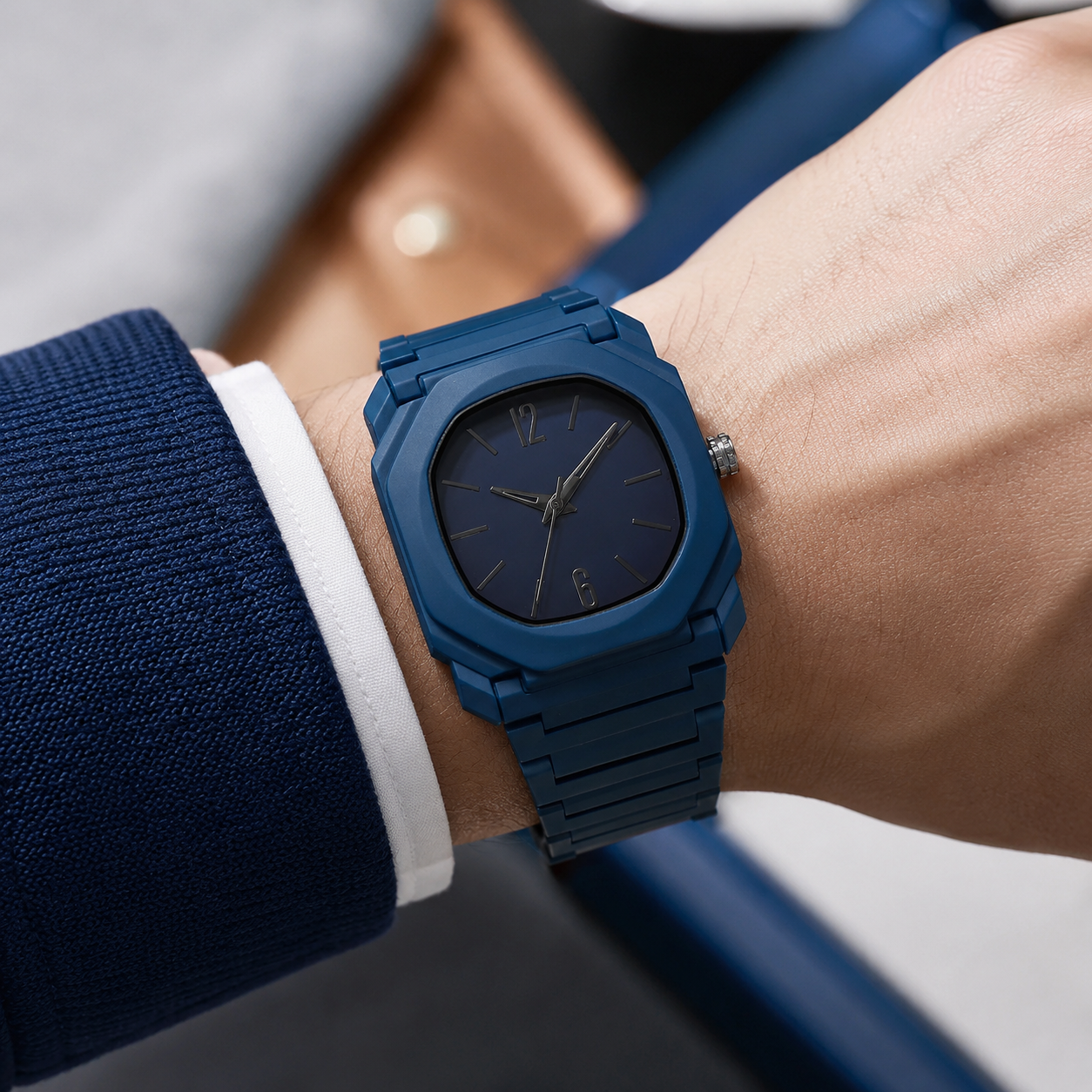 Trendy Drip Oil Strap Watch