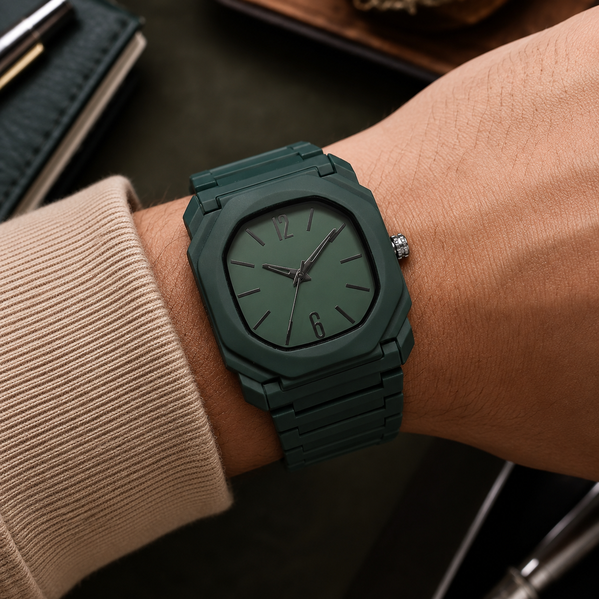 Trendy Drip Oil Strap Watch