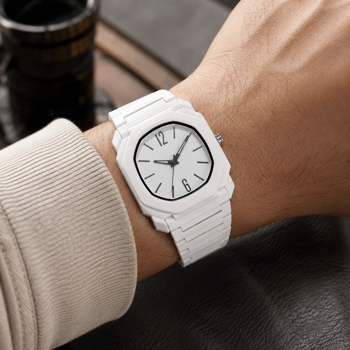 Trendy Drip Oil Strap Watch