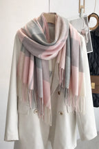 Cashmere Feel Plaid Shawl