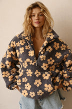 Floral Luxe Zip Hoodie