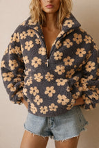 Floral Luxe Zip Hoodie