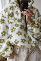 Floral Luxe Zip Hoodie