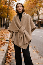 Elegant Knit Shawl Cape