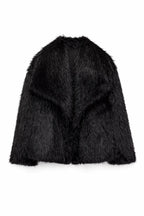 Cropped Faux Fur Jacket