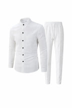 Waffle Knit Casual Suit
