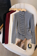 Half Turtleneck Pleated Knit