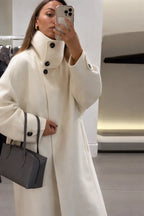 Elegant Stand Collar Overcoat