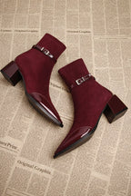 Alven Patchwork Ankle Boots
