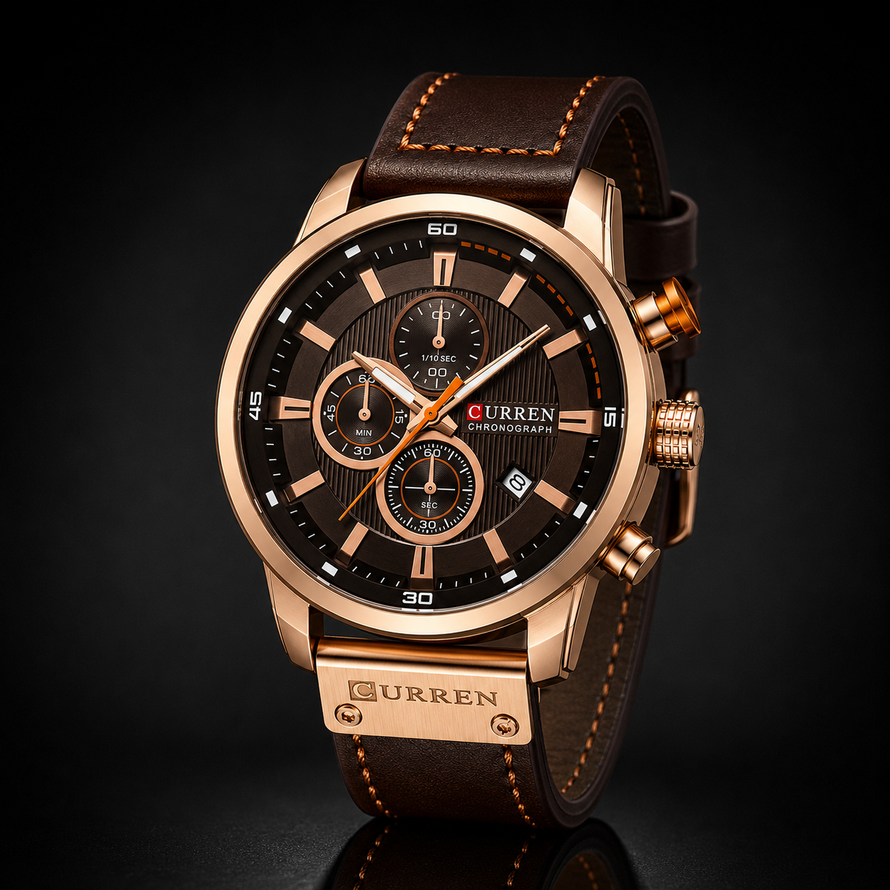 Sport Leather Wristwatch