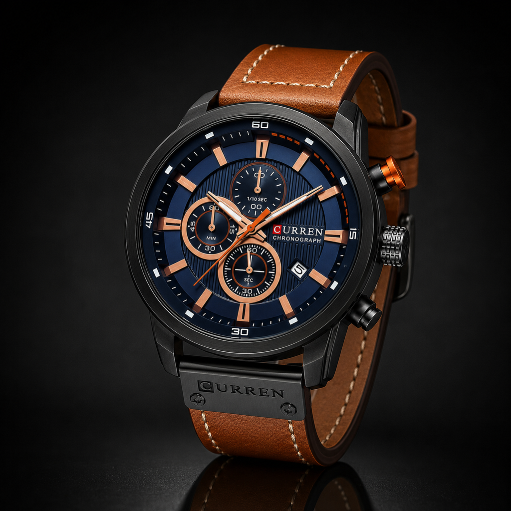 Sport Leather Wristwatch