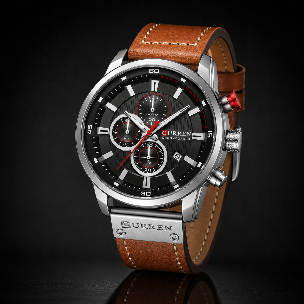 Sport Leather Wristwatch