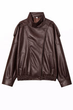 Faux Leather Moto Jacket