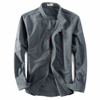 Linen Stand Collar Casual Shirt
