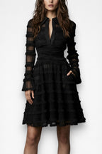 Velisse Mesh Ruched Dress