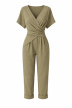 Pleated V-Neck Modern Set