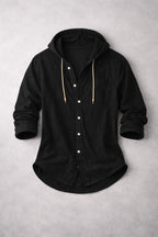 Coastal Linen Hooded Shirt