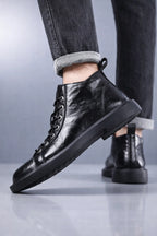 Artisan Leather Loafer Boots