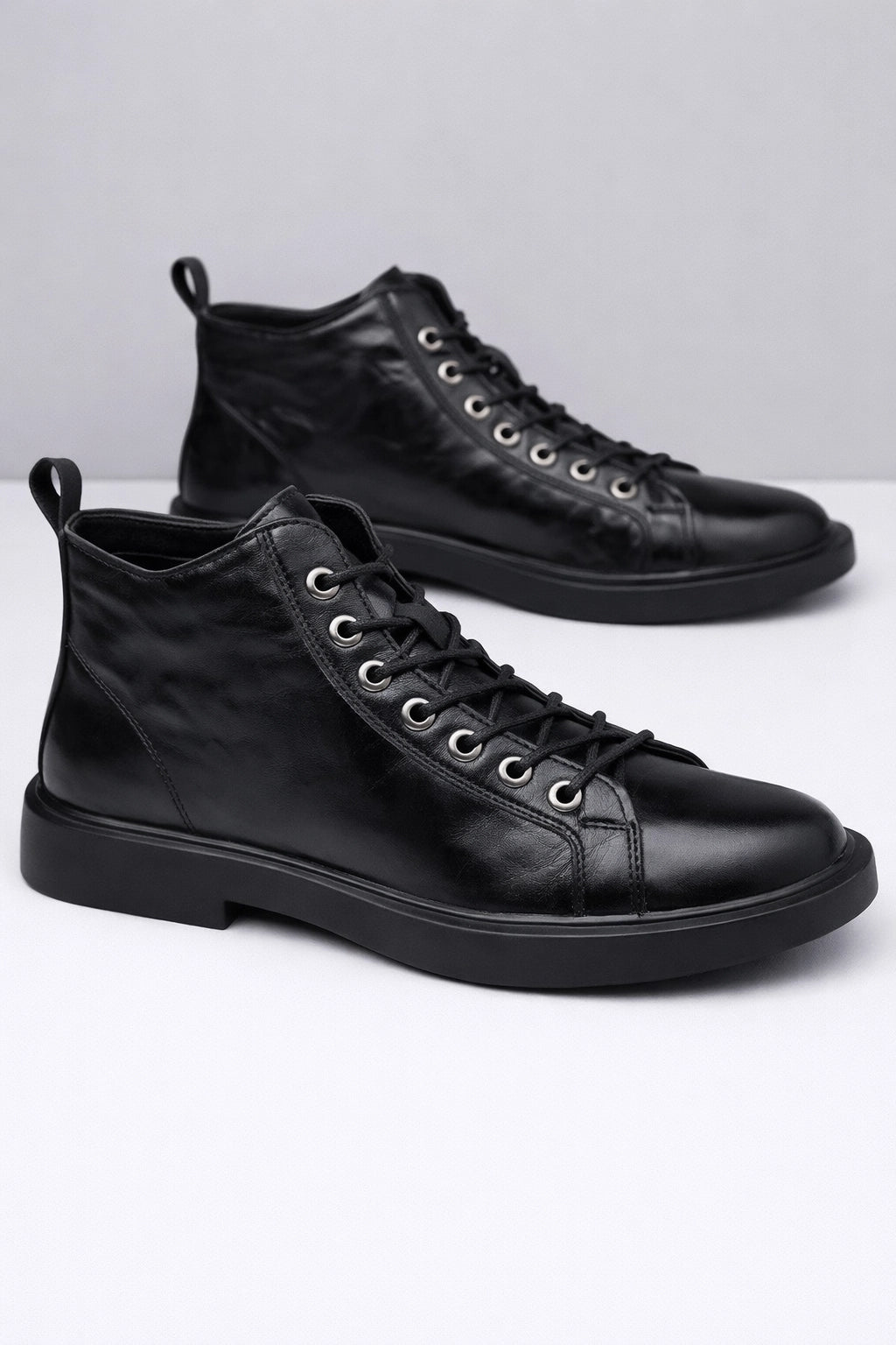 Artisan Leather Loafer Boots