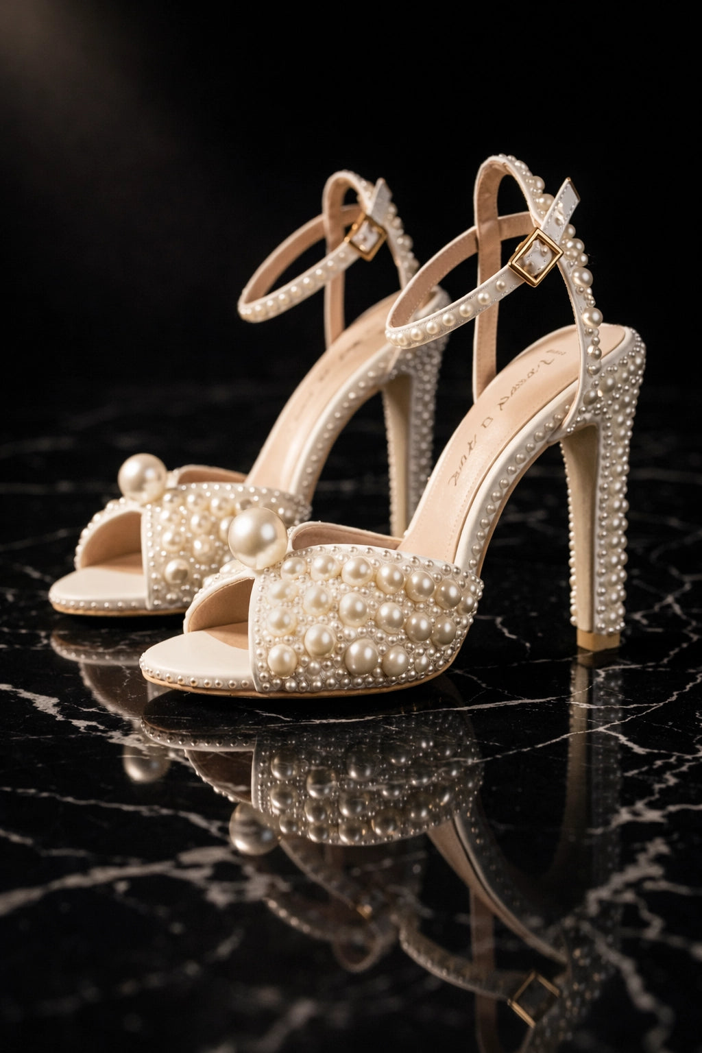 Celestia Pearl Crystal Heels