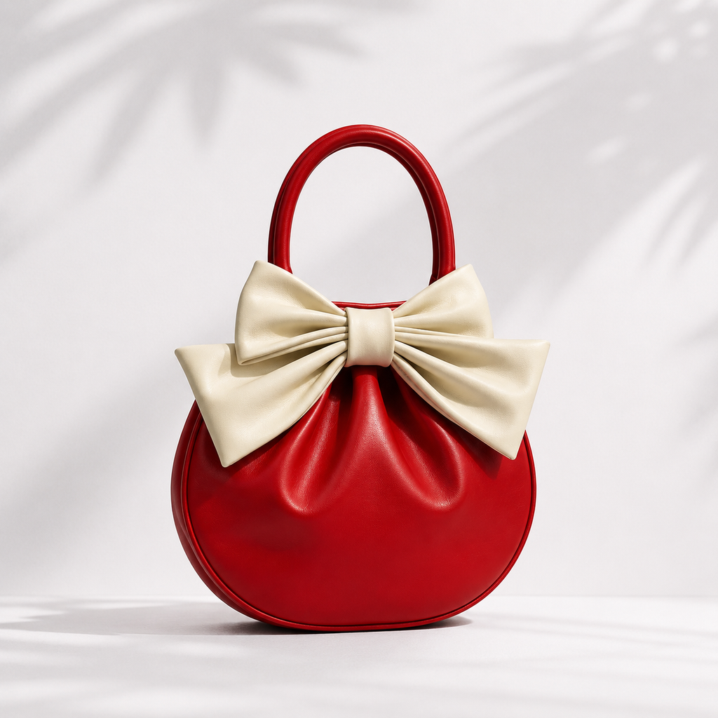 Bow Handle Clutch Bag