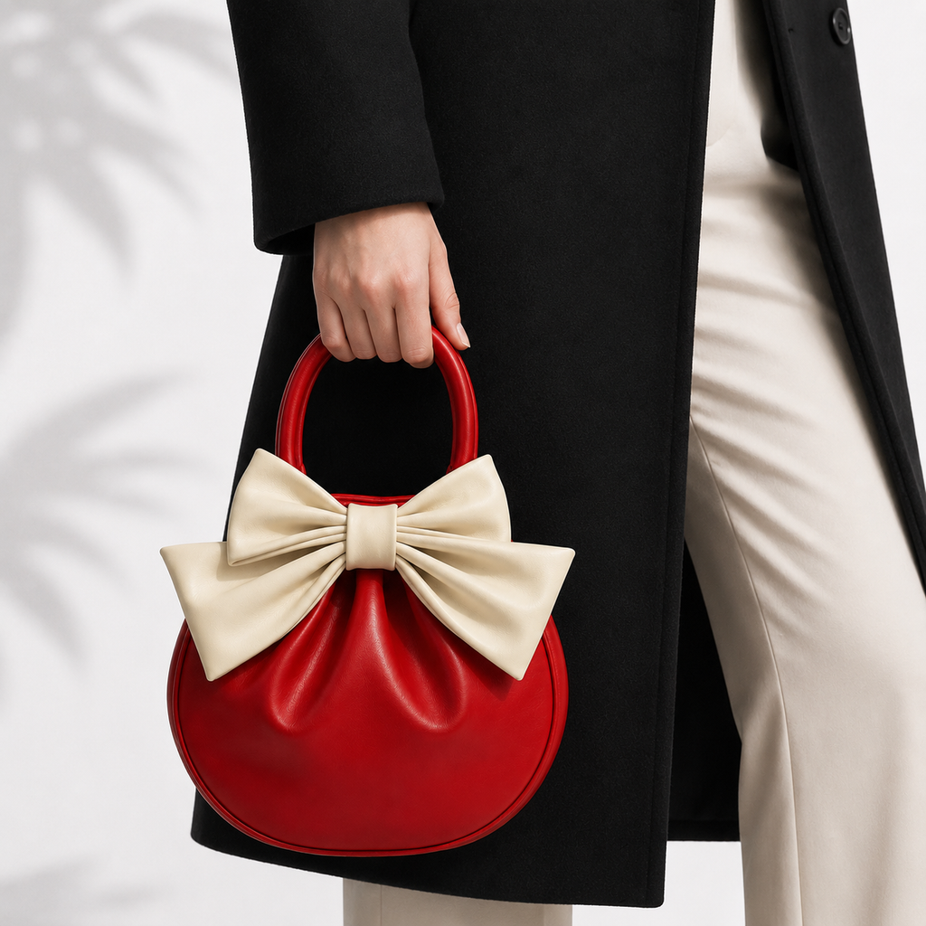 Bow Handle Clutch Bag