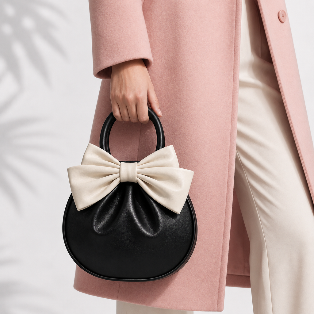 Bow Handle Clutch Bag