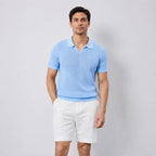 Knitted V-Neck Polo Shirt